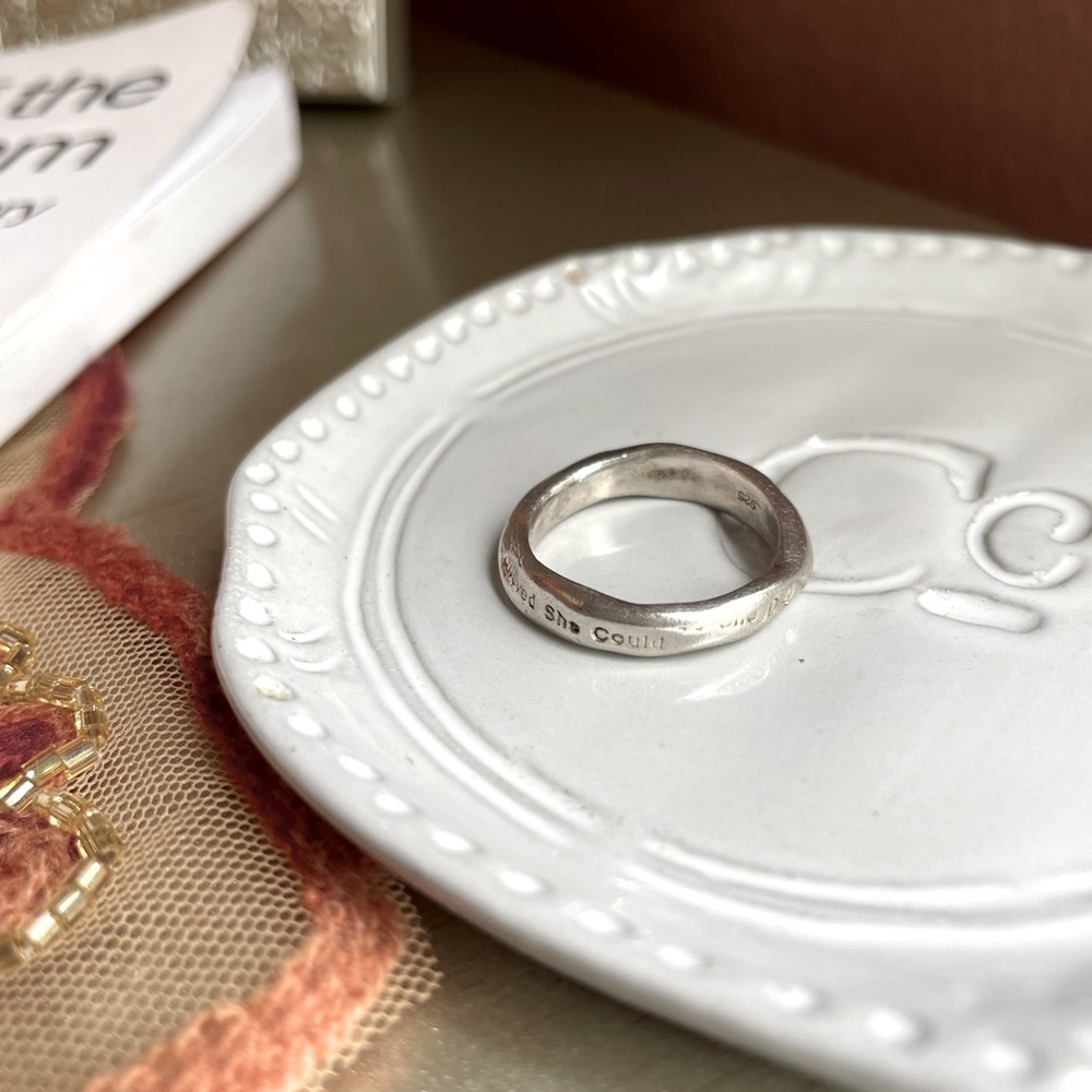 She Believed Sterling Silver Ring | Size 8